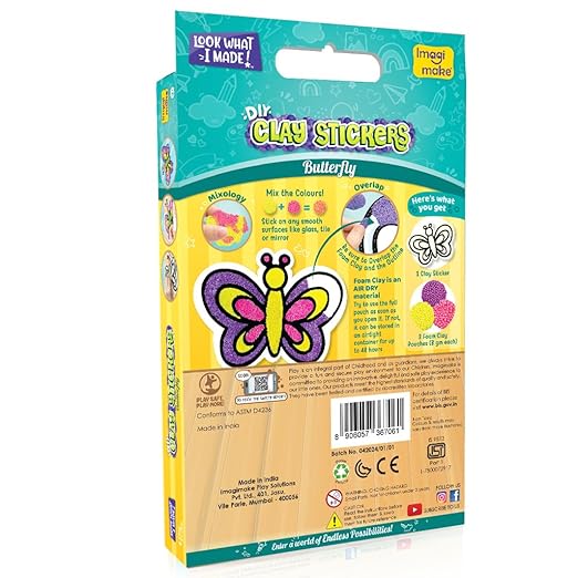 IMFM47(CLAY STICKER BUTTERFLY)