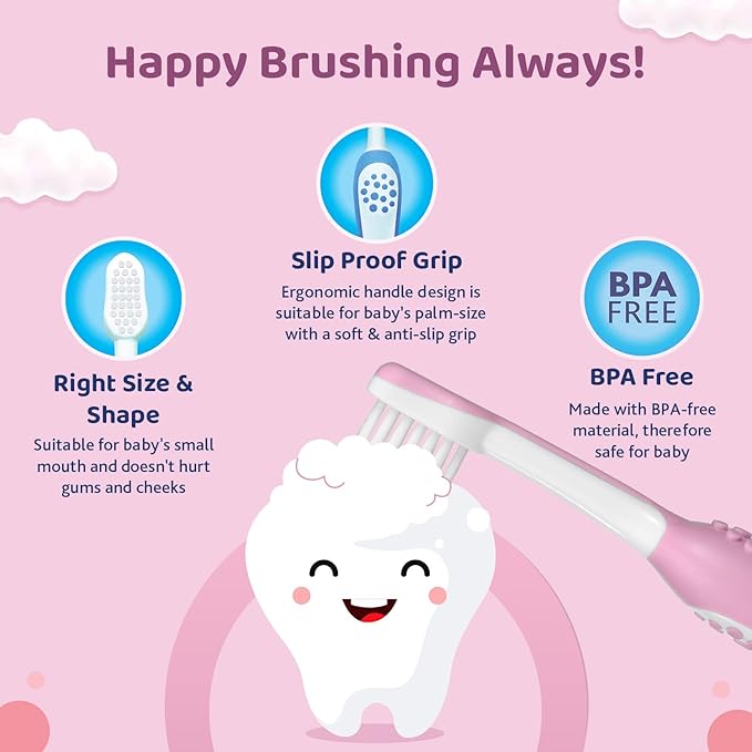 109770 TOOTH BRUSH PINK 6M-36M