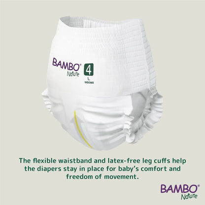 Bambo Nature Premium Baby Pants Diapers for Babies, Large Size (7-12 Kgs) - Mamadada