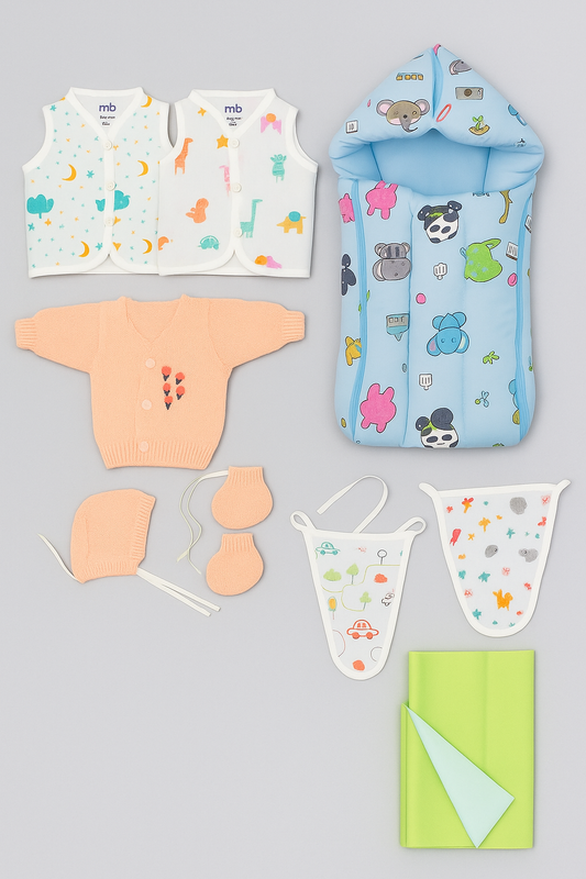 Newborn Essentials Combo Set – 10-Piece Baby Care Pack