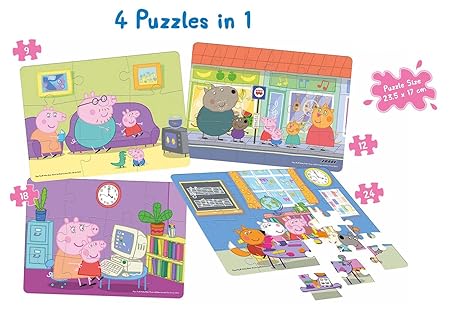 TY-PPP-6501-24 4IN1 PEPPA PIG PUZZLE