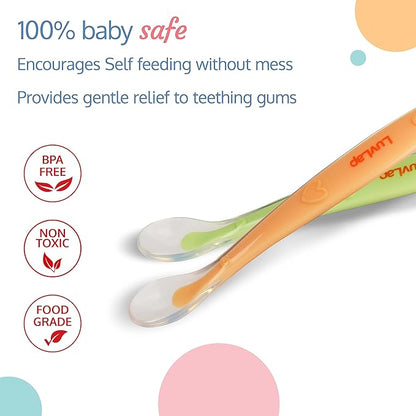 19093 BABY SOFT SILICON SPOON PK2