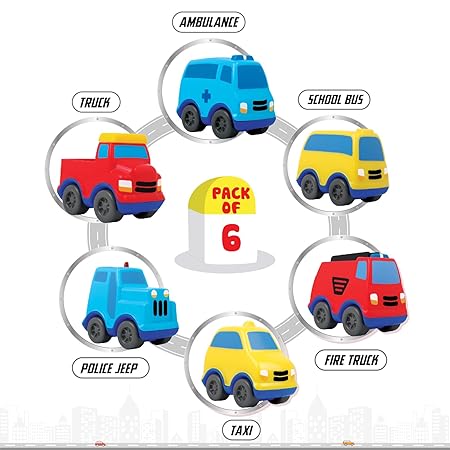 MINIVEHICLES CITY GIFT PACK OF 6