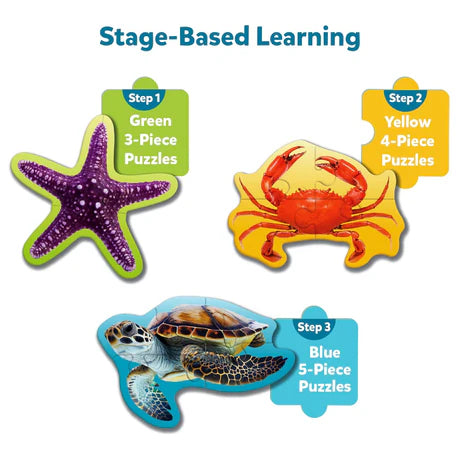 STEP BY STEP PUZZLES UNDERWATER ANIMALS