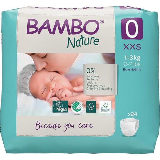 BAMBO NATURE TAPE DIAPERS (XXS) - Mamadada
