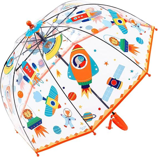 Space Rocket Transparent Umbrella