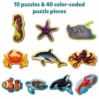 STEP BY STEP PUZZLES UNDERWATER ANIMALS