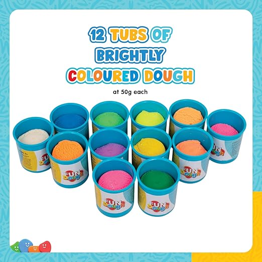 Funskool Box of Colours – 12 Bright Modelling Clays for Kids - Mamadada