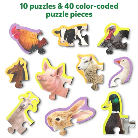 STEP BY STEP PUZZLES FARM ANIMALS