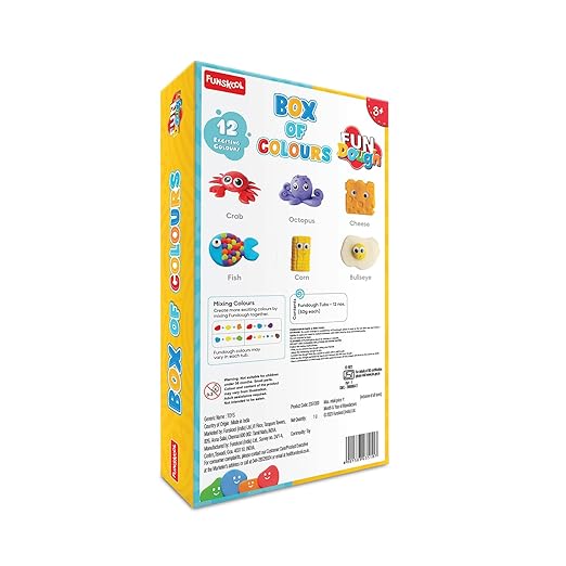 Funskool Box of Colours – 12 Bright Modelling Clays for Kids - Mamadada