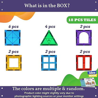 203-MAGPLAY MAGNETIC TILES 18PC