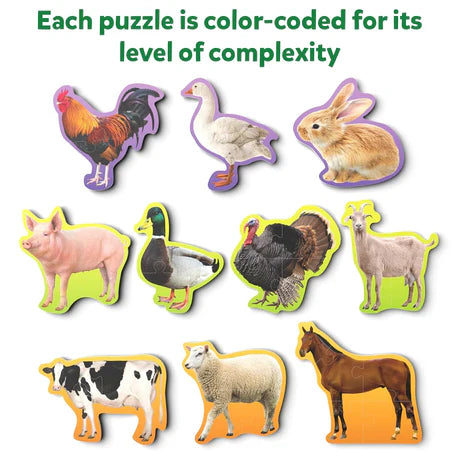 STEP BY STEP PUZZLES FARM ANIMALS