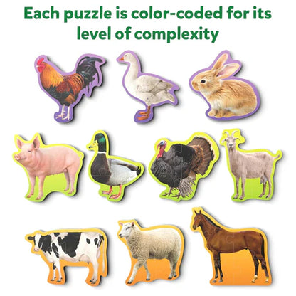 STEP BY STEP PUZZLES FARM ANIMALS