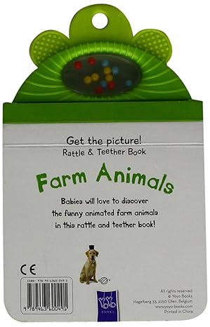 RATTLE&TEETHER BOOK-FARM ANIMALS - Mamadada