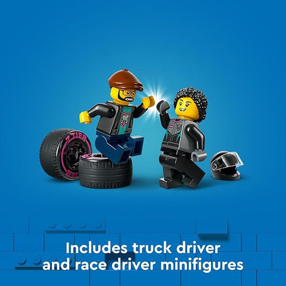 60406 RACECAR&CAR CARRIER TRUCK