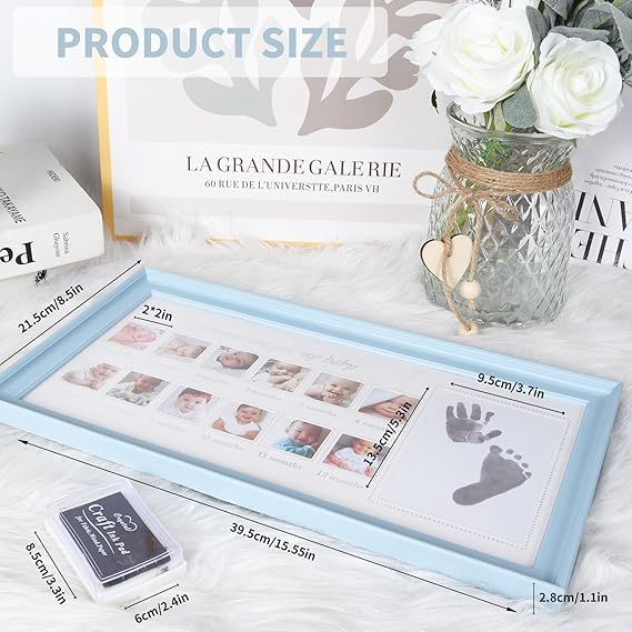 Baby’s First Year Memory Frame with Hand & Footprint Kit