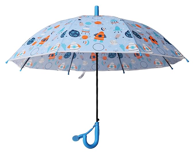 Blue Space Rocket Umbrella