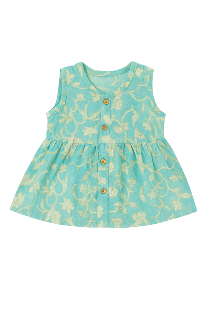 Sky Blue Floral Dress