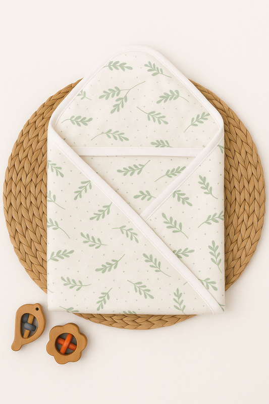 Nature Leaf Double-Layer Hooded Towel