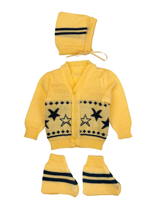 Sweater Cap / Mitton / booties / Yellow LA