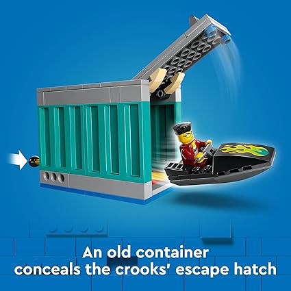 60417 POLICE SPEEDBOAT & CROOKS HIDE