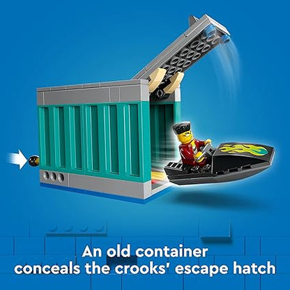 60417 POLICE SPEEDBOAT & CROOKS HIDE