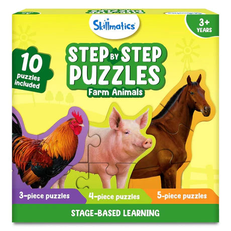 STEP BY STEP PUZZLES FARM ANIMALS