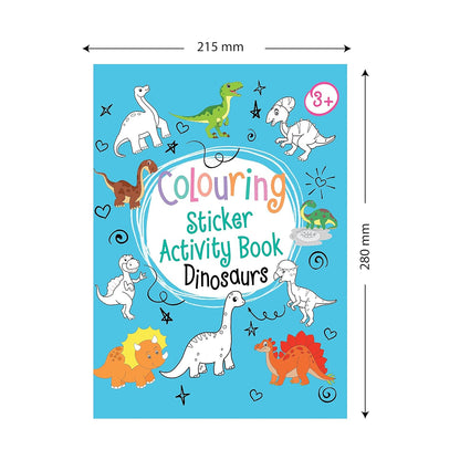 PEGASUS - Set of 4 Colouring Sticker Activity Book for 3+ Years Kids