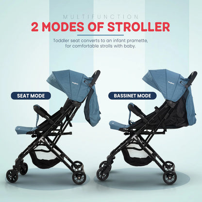 Baybee Infant Baby Pram Stroller for Newborn Babies with Metal Frame, 3-Position Adjustable