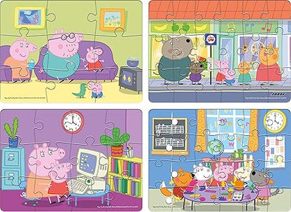 TY-PPP-6501-24 4IN1 PEPPA PIG PUZZLE
