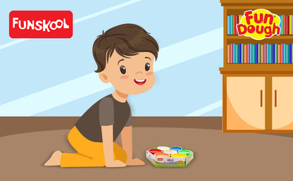 Funskool FunDough Mini Fun Pack – 6 Bright Colors - Mamadada