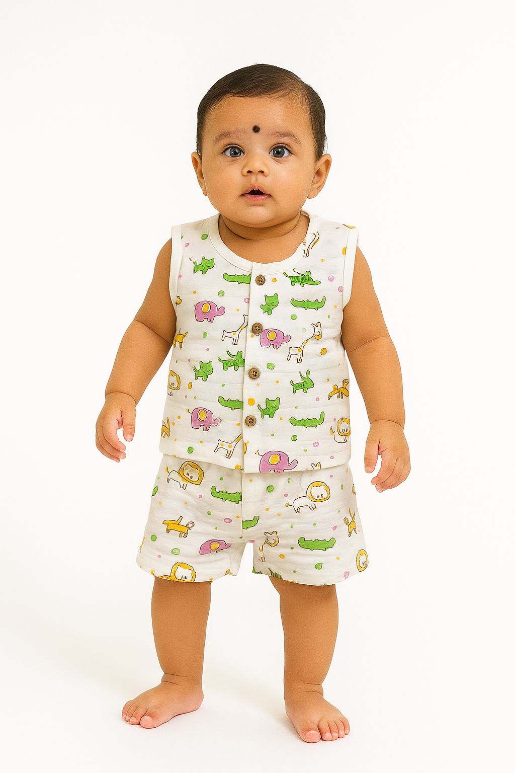 Jungle Friends Muslin Jabla Set