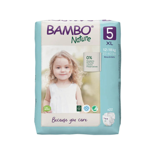BAMBO NATURE TAPE DIAPERS (XL) - Mamadada