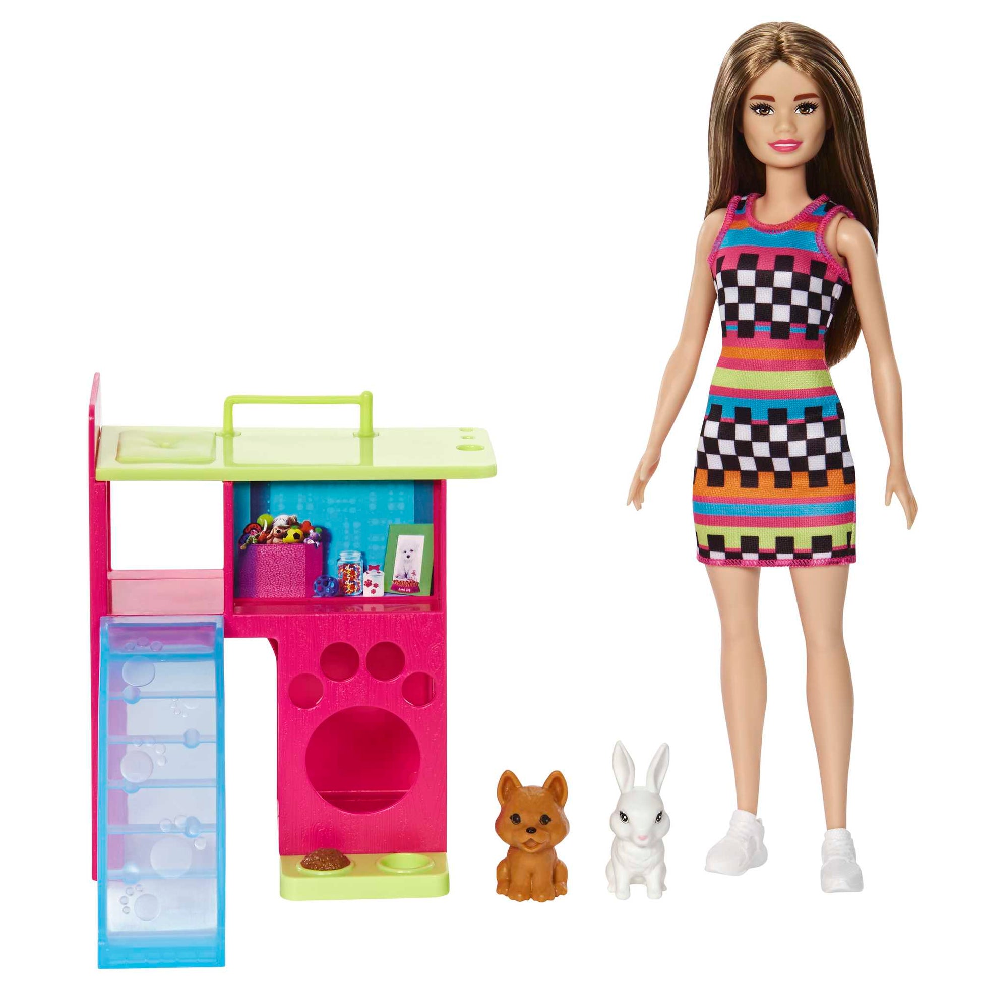 Barbie Playset with Pet Playhouse, Doll - Mamadada