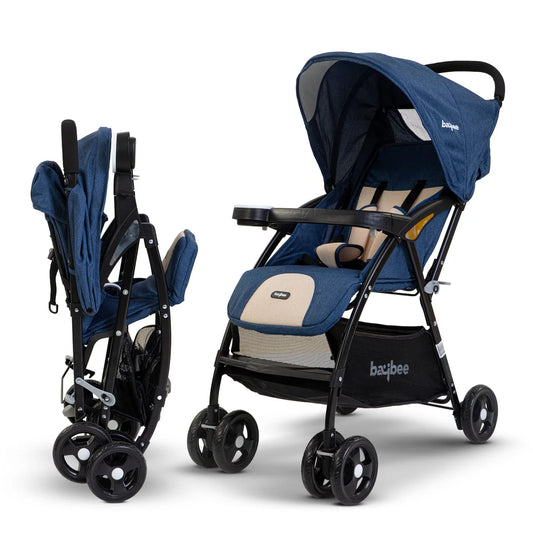 Baybee Portable Infant Baby Stroller for Babies with 3-Position Adjustable Seat & Canopy