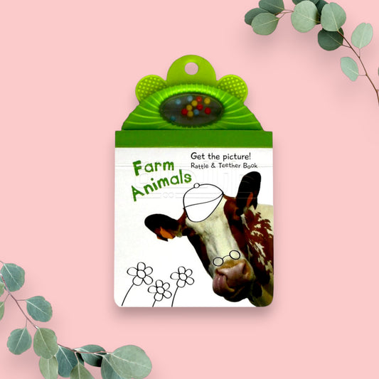 RATTLE&TEETHER BOOK-FARM ANIMALS - Mamadada
