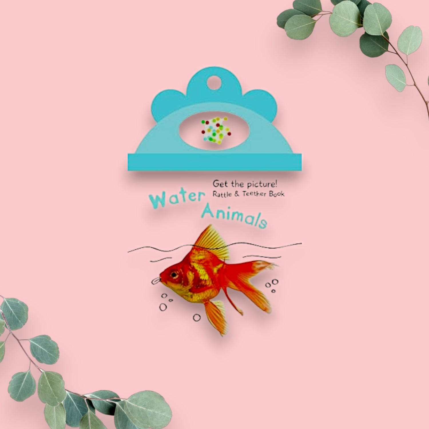 RATTLE & TEETHER BOOK-WATER ANIMALS - Mamadada