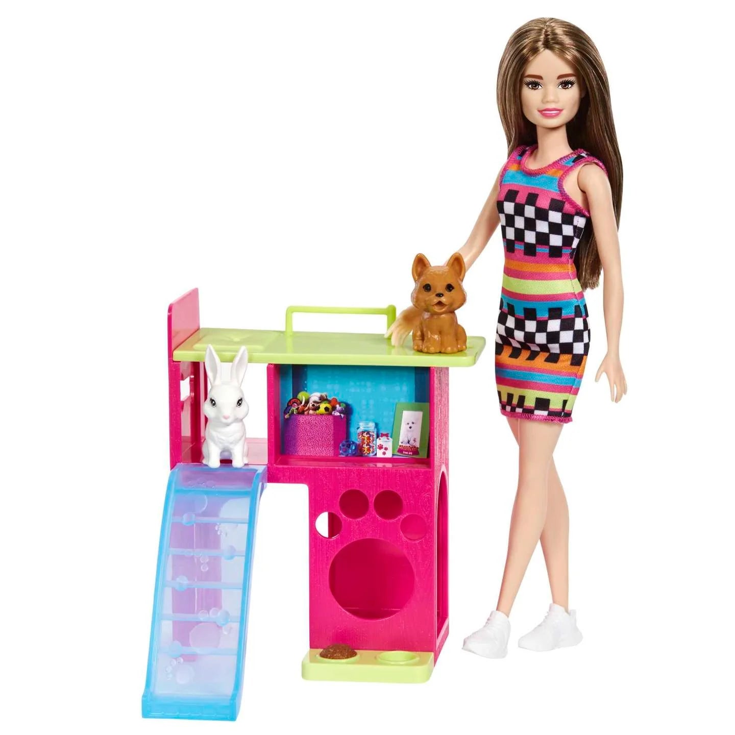 Barbie Playset with Pet Playhouse, Doll - Mamadada