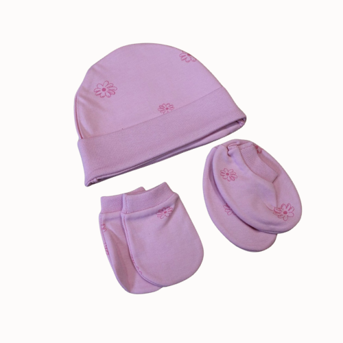 KINDER-Cap Booties Pink