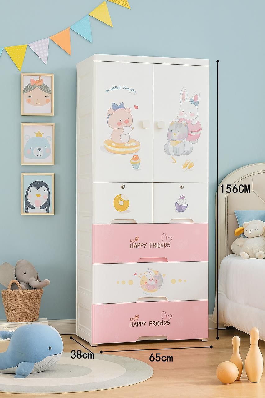 Kids Cartoon Wardrobe Collection – Cute & Practical Storage for Little Ones - Mamadada