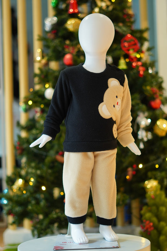 Winter Wear Black Teddy P Suit-4263