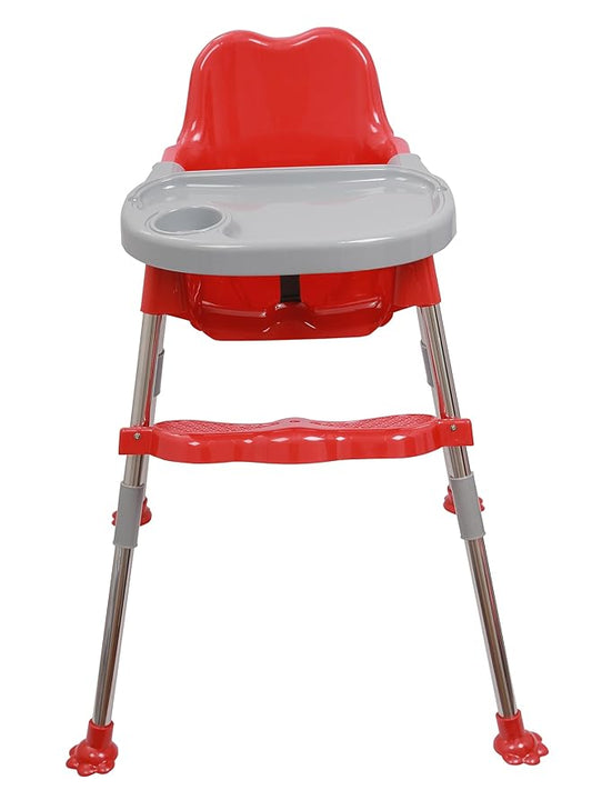Esquire Bobo Red Baby Dining Chair with Paw Foot, Foot Rest and with a Slide in Table Tray