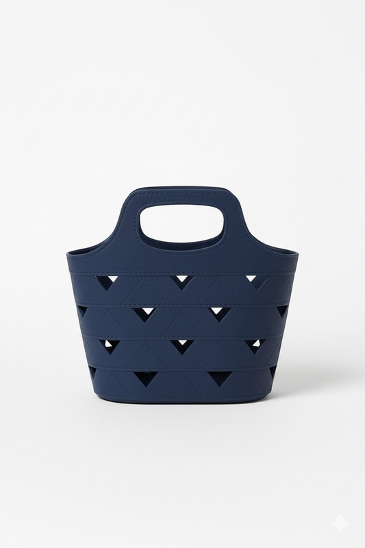 Cut-Out Design Silicone Tote Bags – Grey, Navy & Light Grey