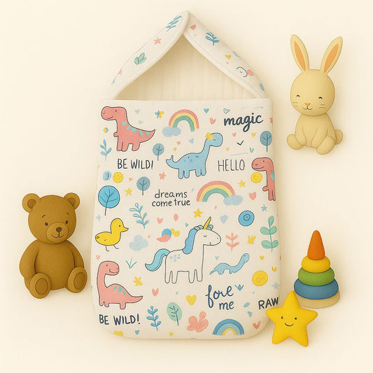 Baby Sleeping Bag with Cartoon Prints – Unicorn, Dinos And Rainbows