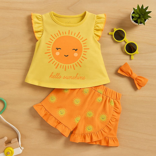 Sunshine Print Yellow & Orange Co-Ord Set