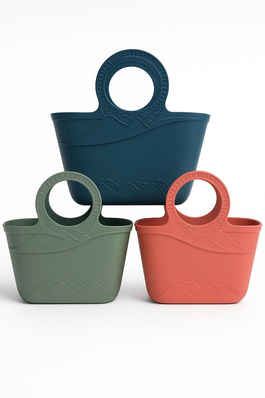 Round Handle Designer Plastic Baskets – Elegant & Durable