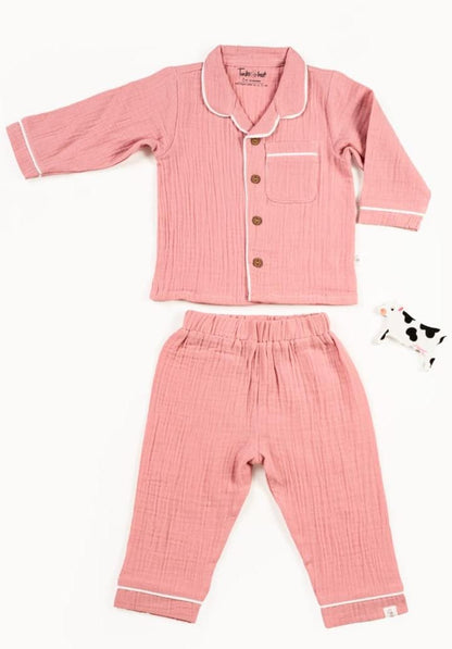 Baby Pink Night Suit - Mamadada