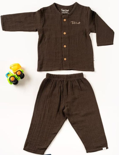 Deep Gray Night Suit - Mamadada