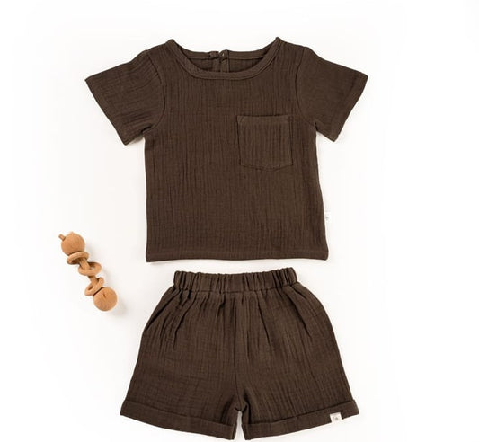Cocoa Brown Pocket Co-ord Set