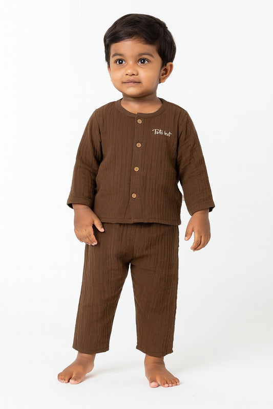 Carob Brown Night Suit - Mamadada